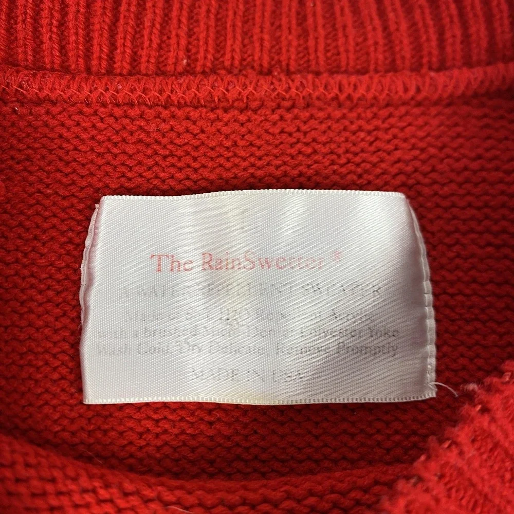 Vintage The RainSweater Sweater Mens Large Red Gull Lake Country Club Golf